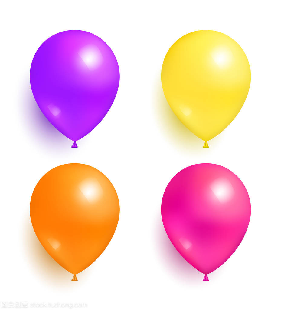 氦充气彩色气球装饰